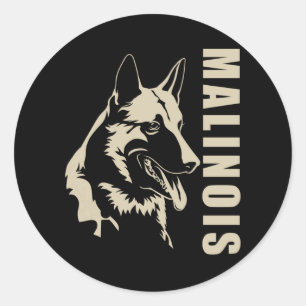 Malinois Ronde Sticker
