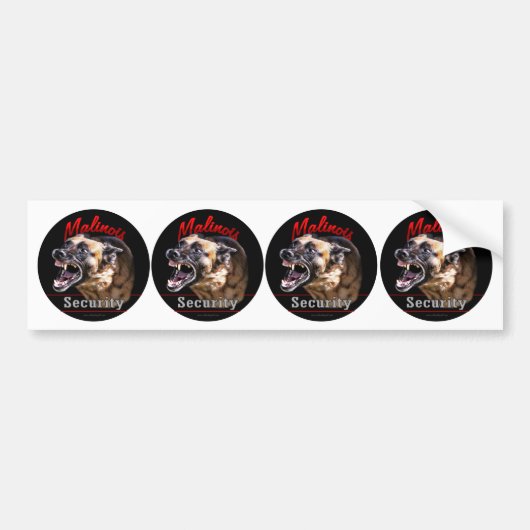 Malinois Security Bumpersticker (Voorkant)