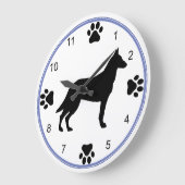 Malinois Silhouette Grote Klok (Hoek)