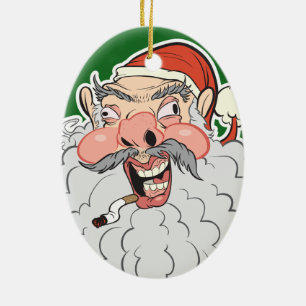 Mall Santa Keramisch Ornament