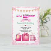 Mall Scavenger Hunt Party invitation (Debout devant)