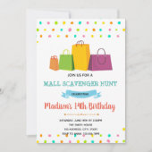 Mall Shopping Scavenger Hunt uitnodiging (Voorkant)