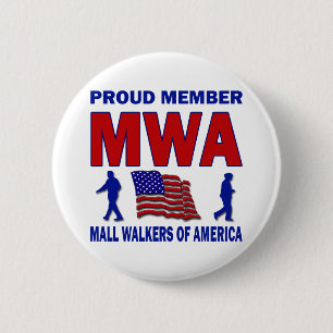 MALL WALKERS VAN AMERIKA RONDE BUTTON 5,7 CM