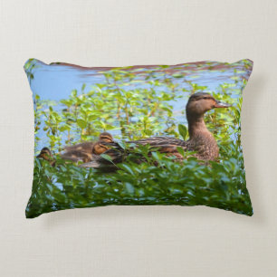 Mallard and Ducklings-Swimming by Shirley Taylor Decoratief Kussen