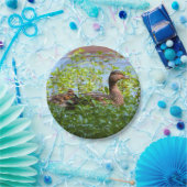 Mallard and Ducklings-Swimming by Shirley Taylor Papieren Bordje (Feest)