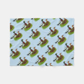 Mallard Drake en Duck Fleece Deken (Voorkant (Horizontaal))