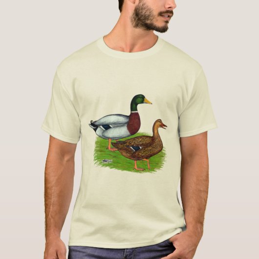 Mallard Drake en Duck T-shirt (Voorkant)