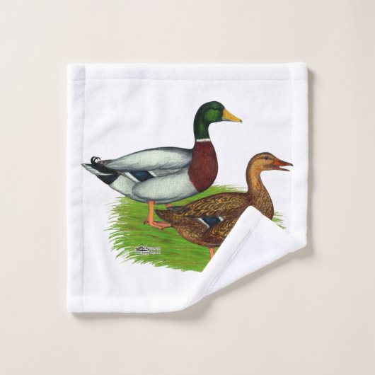 Mallard Drake et Duck (Gant de toilette)