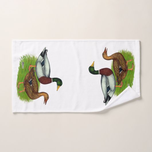 Mallard Drake et Duck (Serviette à main)