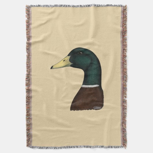 Mallard Drake Head Deken (Voorkant Verticaal)