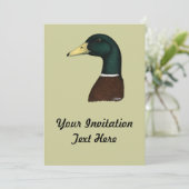 Mallard Drake Head Kaart (Staand voorkant)