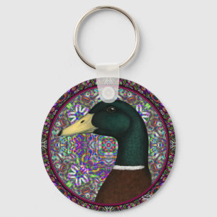 Mallard Drake Mosaic Circle Sleutelhanger
