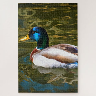Mallard Duck Artistic Portret Legpuzzel
