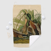 Mallard Duck Audubon Bird Painting Golfhanddoek (Insitu)
