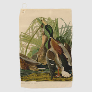 Mallard Duck Audubon Bird Painting Golfhanddoek