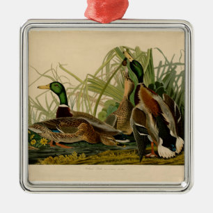 Mallard Duck Audubon Bird Painting Metalen Ornament