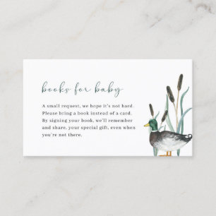 Mallard Duck Baby shower Boeken voor Baby Kaart Visitekaartje