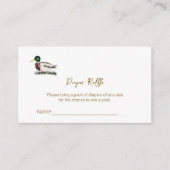 Mallard Duck Baby Shower Diaper Raffle Ticket Informatiekaartje (Voorkant)