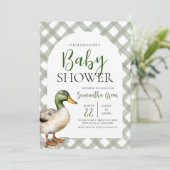 Mallard Duck Baby shower Kaart (Staand voorkant)
