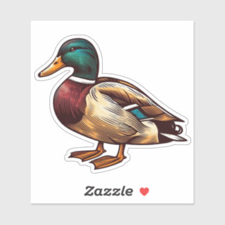 Mallard Duck bird Custom-Cut Vinyl Sticker