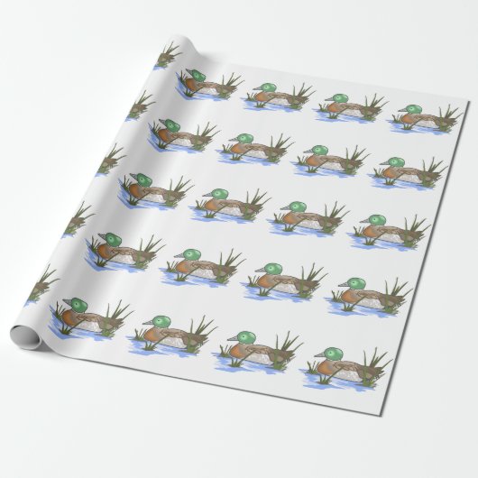 Mallard Duck Cadeaupapier (Uitgerold)