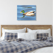 Mallard Duck Canvas Afdruk (Insitu (Slaapkamer))