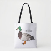 Mallard duck cartoon illustration  draagtas (Voorkant)