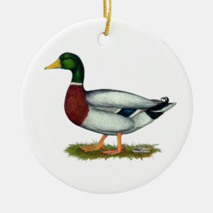 Mallard Duck Drake Keramisch Ornament