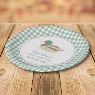 Mallard Duck Duckling Country Hunting Baby shower Papieren Bordje