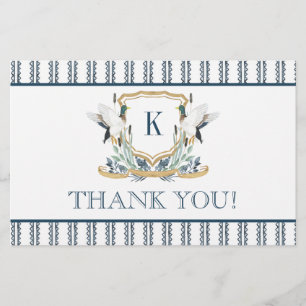 Mallard Duck gevouwen Dank je wel Briefpapier