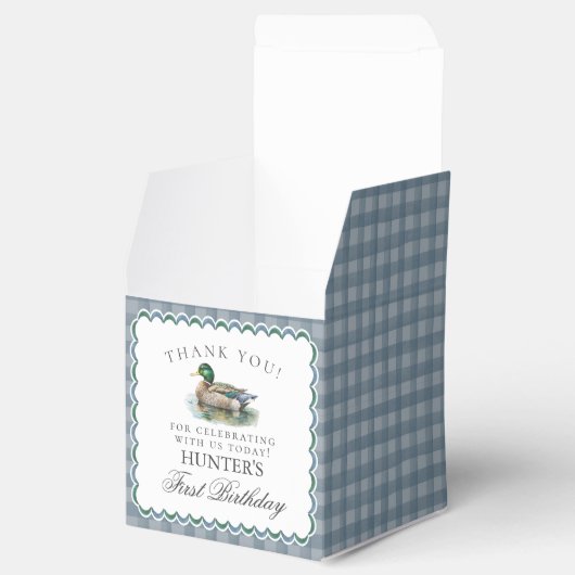 Mallard Duck Hunting Boy Birthday Favor Boxes Bedankdoosjes (Geopend)