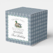 Mallard Duck Hunting Boy Birthday Favor Boxes Bedankdoosjes (Achterkant)