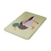 Mallard Duck Illustration Bleek Green Badmat (Gekanteld)
