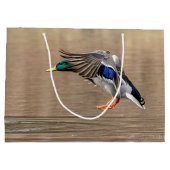 Mallard Duck in vlucht Groot Cadeauzakje (Achterkant)