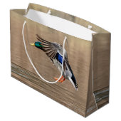 Mallard Duck in vlucht Groot Cadeauzakje (Achterkant Gekanteld)
