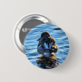 Mallard Duck in Winter River - Wildlife Foto Ronde Button 5,7 Cm (Voorkant /achterkant)