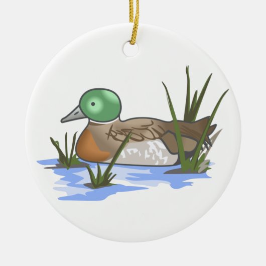 Mallard Duck Keramisch Ornament (Voorkant)