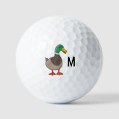 Mallard Duck-monogram Initiaal Golfballen (Voorkant)