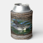 Mallard Duck op de Koelbox van het meer Blikjeskoeler (Blikje Voorkant)