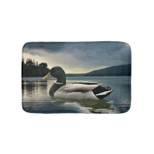 Mallard Duck op het meer Badmat