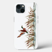 Mallard Duck over Cattails tegen White Sky Cas Case-Mate iPhone Case (Achterkant)