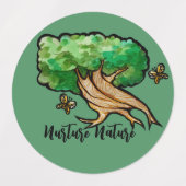 Mallard Duck Peony Natuur Lovers Labels (Design 2)