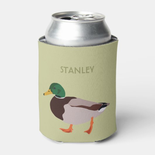 Mallard Duck Realistic Illustralized Personalized Blikjeskoeler (Blikje Voorkant)
