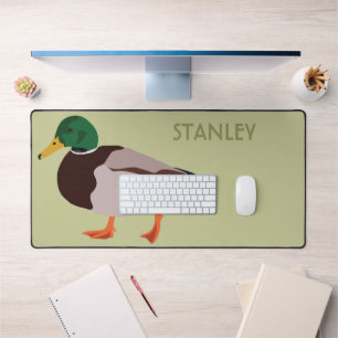 Mallard Duck Realistic Illustralized Personalized Bureaumat