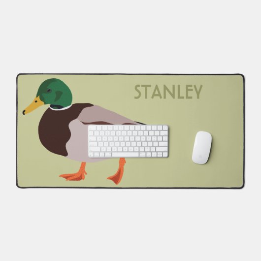 Mallard Duck Realistic Illustralized Personalized Bureaumat (Keyboard & Muis)