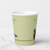 Mallard Duck Realistic Illustralized Personalized Papieren Bekers (Links)