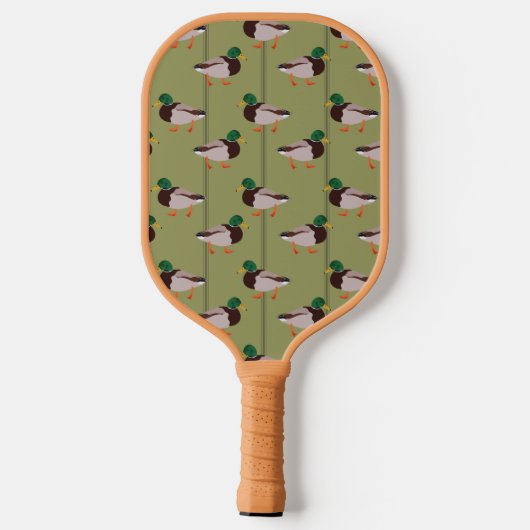 Mallard Duck Realistic Illustralized Personalized Pickleball Paddle (Achterkant)