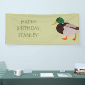 Mallard Duck Realistic Illustralized Personalized Spandoek (Beurs)