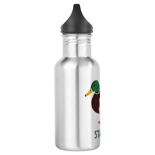Mallard Duck Realistic Illustralized Personalized Waterfles (Links)