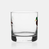Mallard Duck Realistic Illustralized Personalized Whisky Glas (Links)
